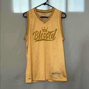 Blessed Men's Gold Jersey Tank Top